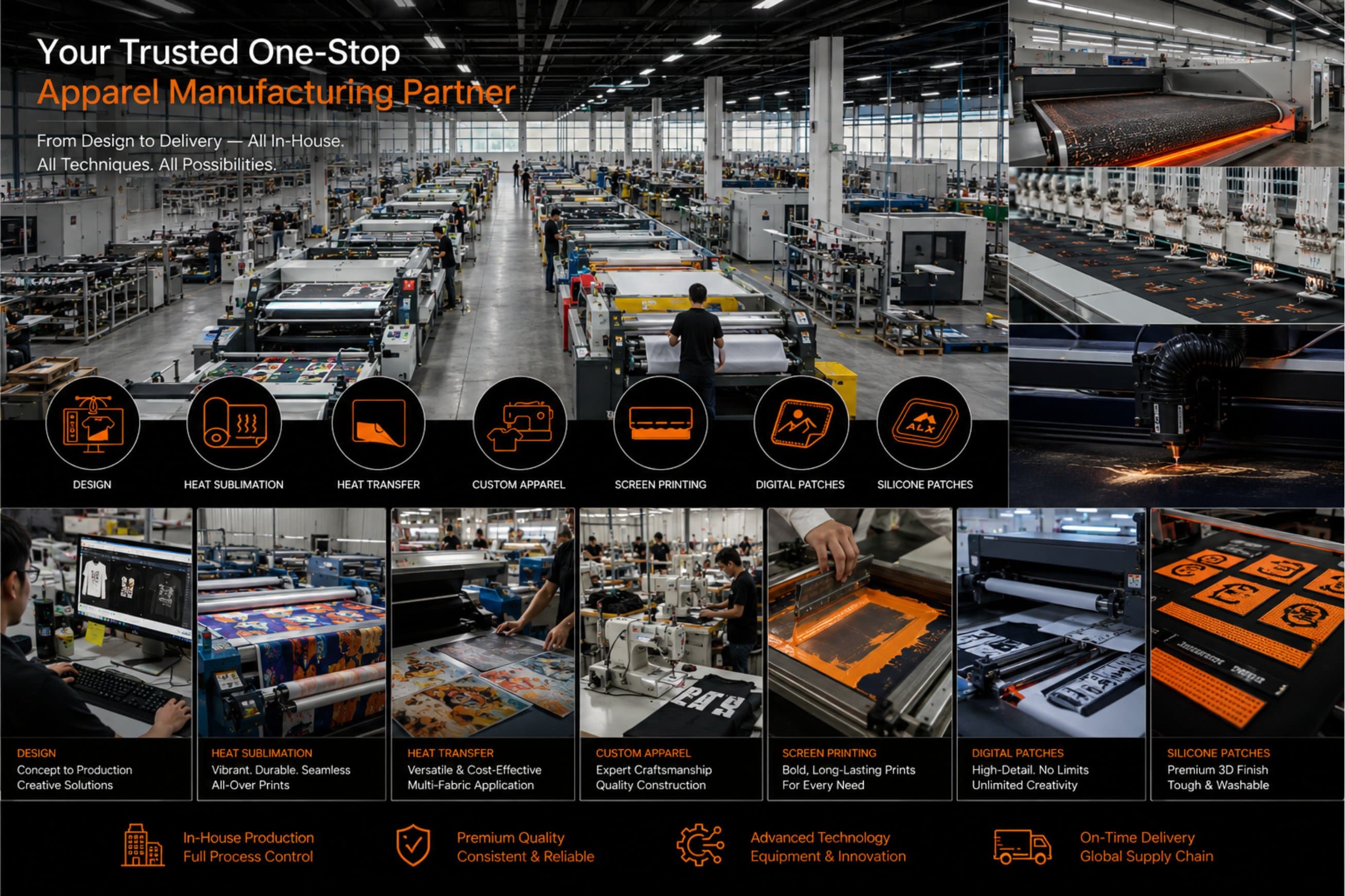 Production floor at the AJ / Bison Textile manufacturing facility